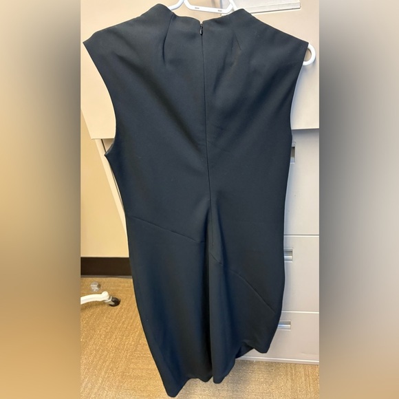 TAIS Banana Republic Black asymmetrical Sheath Dress with high Neckline size 10P - Picture 2 of 6